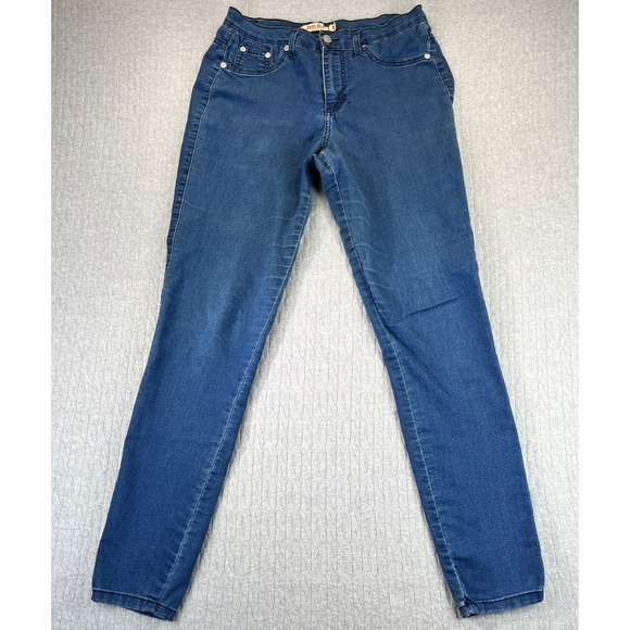 vintage Judy Blue Slim Fit stretch women 9/29X30 high rise USA Dark Wash Pants - Picture 2 of 9